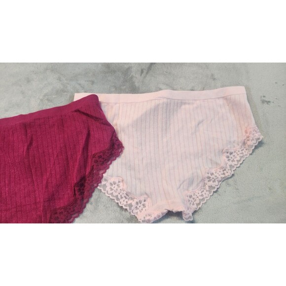 Victoria’s Secret Women's Size Medium Red/Pink 2 Pair Seamless Hiphugger Panty - Picture 8 of 8